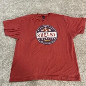 Shelby Racing Division T-Shirt Terracotta Orange Men's XL Muscle Car Tee